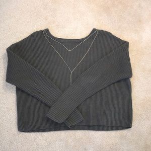 LA HEARTS small olive green sweater